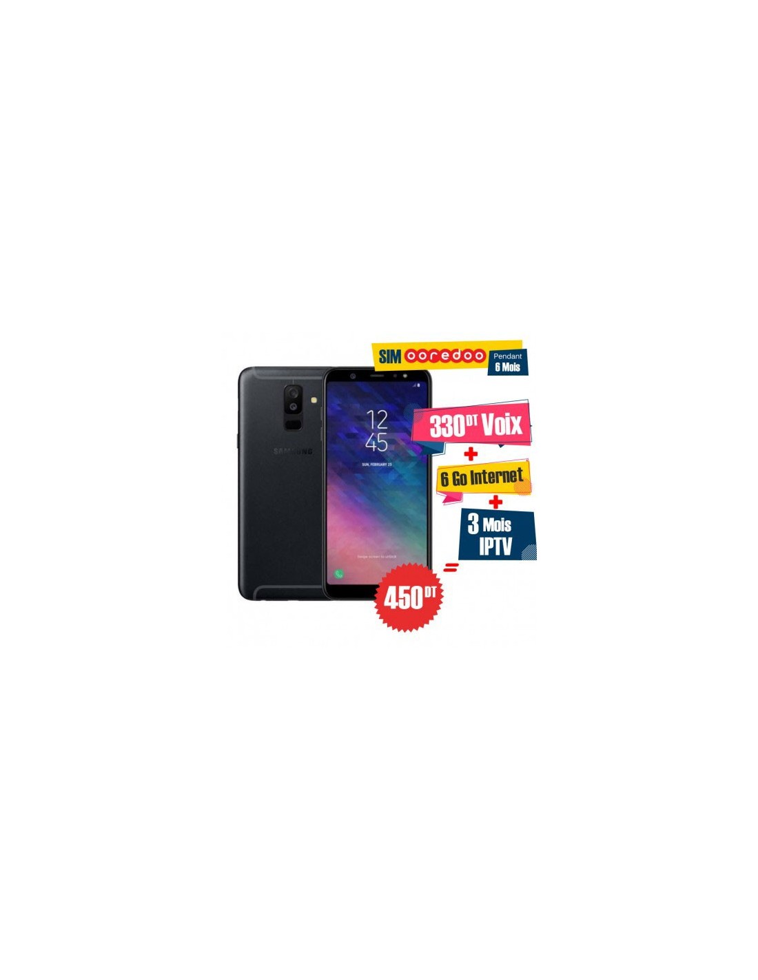 Smartphone SAMSUNG A6 Plus 64Go 4G Noir - SM-A605FH-BLACK image 0