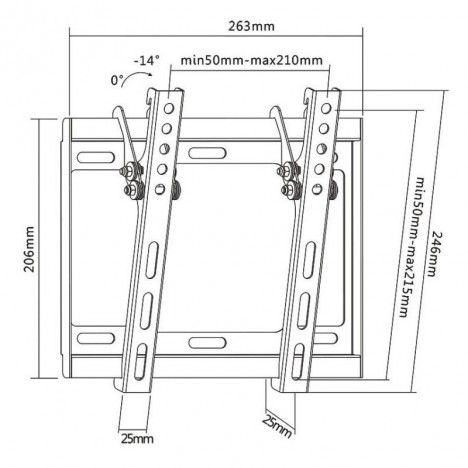Support Mural SBOX Avec Inclinaison Pour TV 23"- 43" Support Mural SBOX Avec Inclinaison Pour TV 23"- 43"