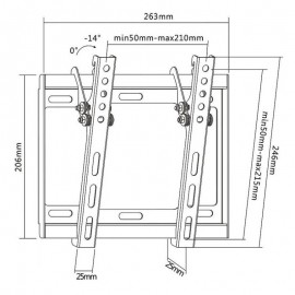 Support Mural SBOX Avec Inclinaison Pour TV 23"- 43" Support Mural SBOX Avec Inclinaison Pour TV 23"- 43"