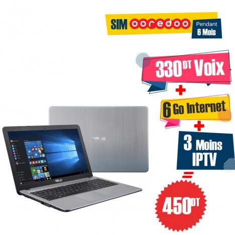Slide  #1 Pc portable Asus VivoBook Max X541NA Dual Core - 4 Go Silver (X541NA-GO017)