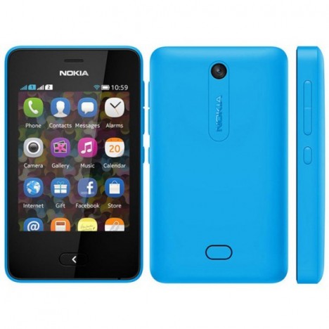 Téléphone Portable Nokia Asha 501 / Double SIM / Bleu Cyan