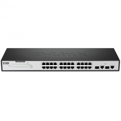 Switch Rackable D-Link 24 Ports 10/100 Mbps Avec 2 Ports Gigabit Cuivre (DES-1026G/E)