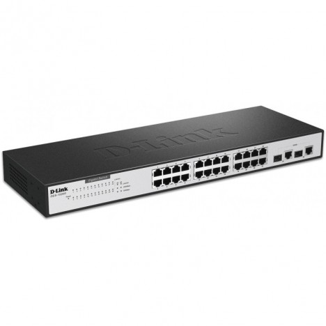 Switch Rackable D-Link 24 Ports 10/100 Mbps Avec 2 Ports Gigabit Cuivre (DES-1026G/E)