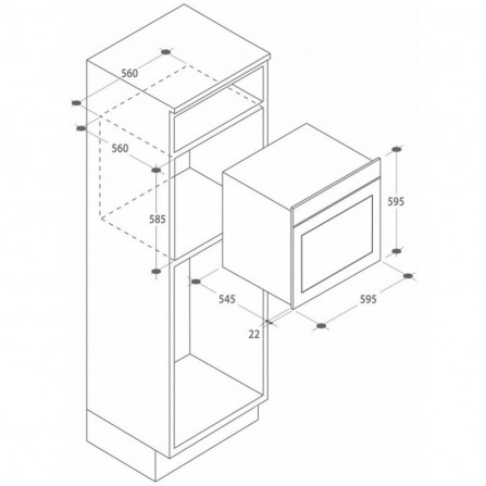 FOUR ENCASTRABLE CANDY FCE825VX / INOX(FCE825VX) 2