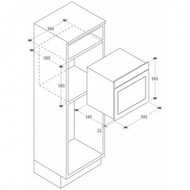 FOUR ENCASTRABLE CANDY FCE825VX / INOX(FCE825VX)
