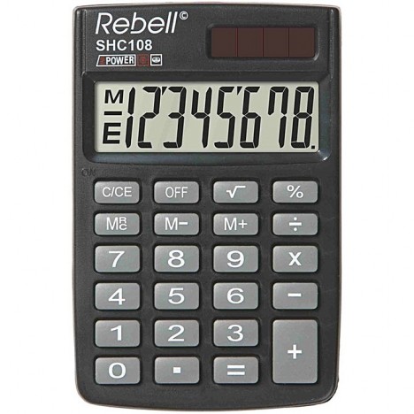 REBELL Calculatrice de poche - SHC108 BX(SHC108 BX)