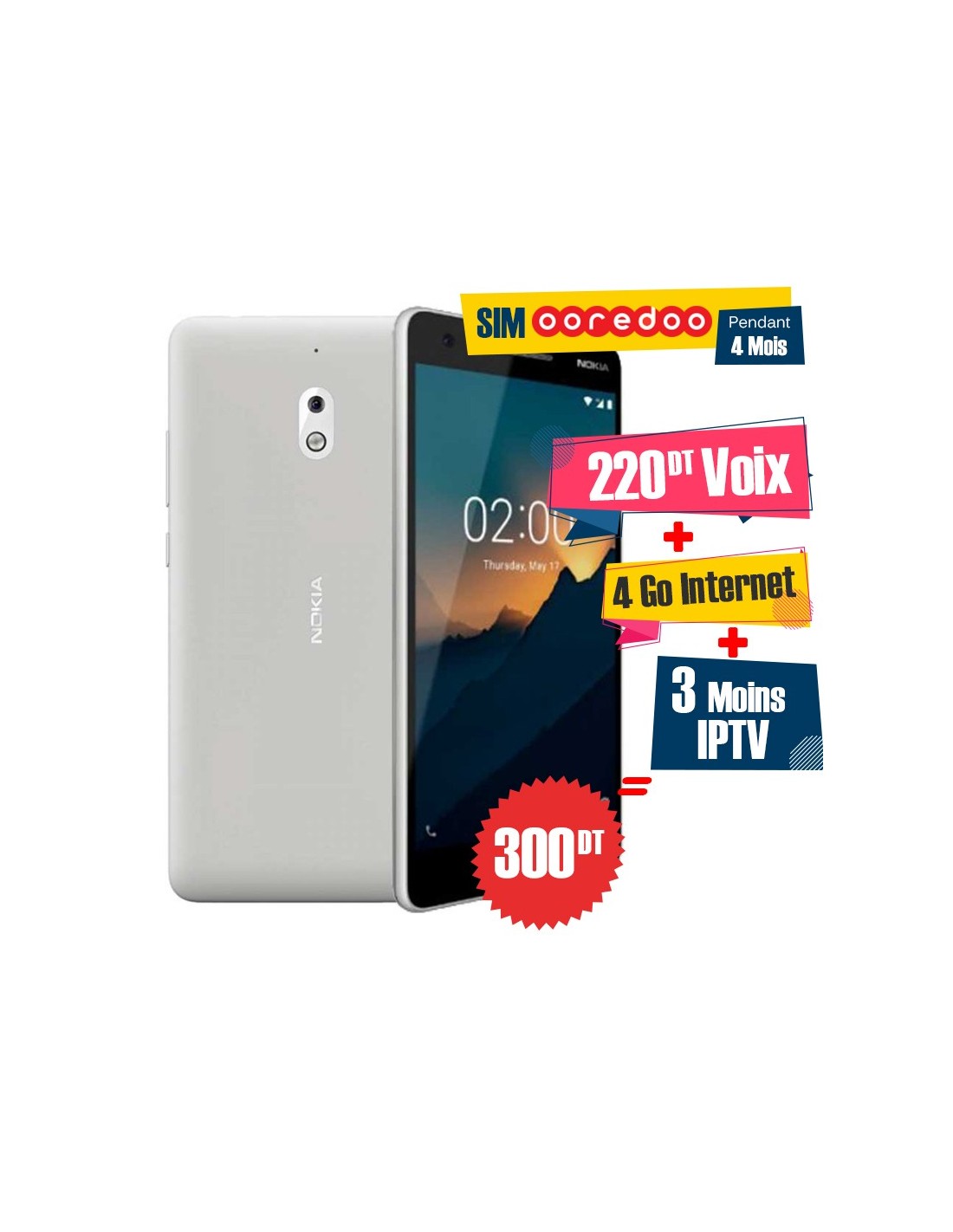 Smartphone Nokia 2.1 (2018) 4G Silver image 0