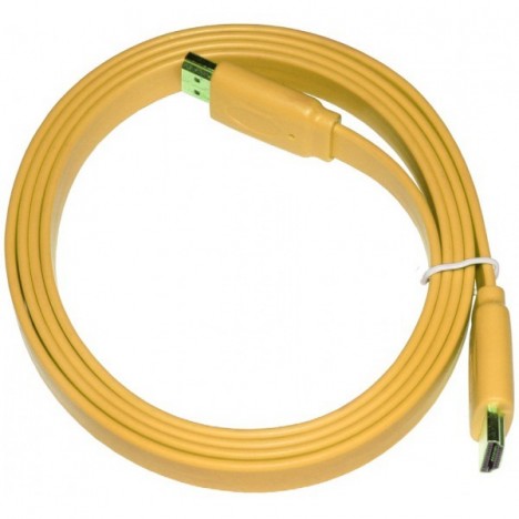 Câble HDMI Plat 1.5M Jaune