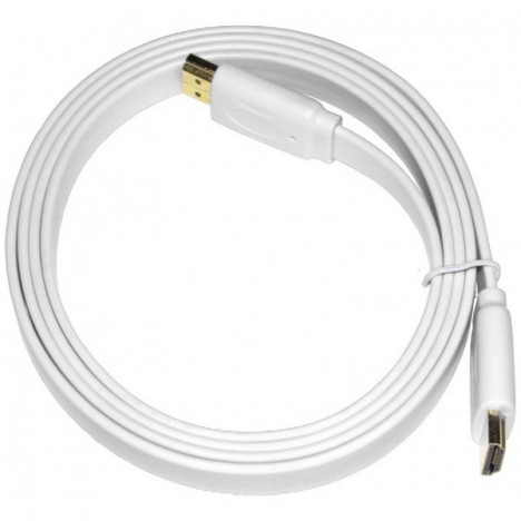 Câble HDMI Plat 3M Blanc