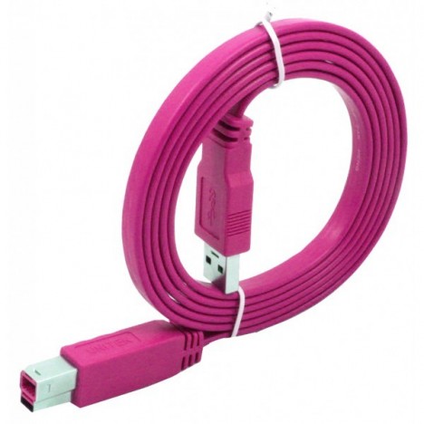 Câble Imprimante USB Plat Rose 5M