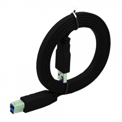 Câble Imprimante USB Plat Noir 3M