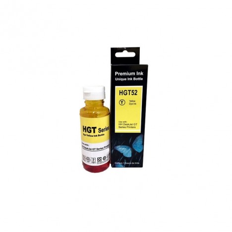 Bouteille d'encre adaptable HP GT52 Yellow (HGT52Y)