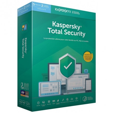 Kaspersky Total Security 2020 - 1 an / 5 postes (KL1949FBEFS-20MAG)
