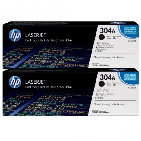 Pack de 2 Toners original laserJet HP 304A