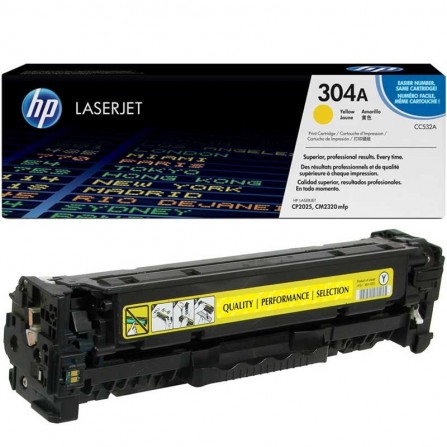 Toner Original LaserJet HP 304A - Jaune
