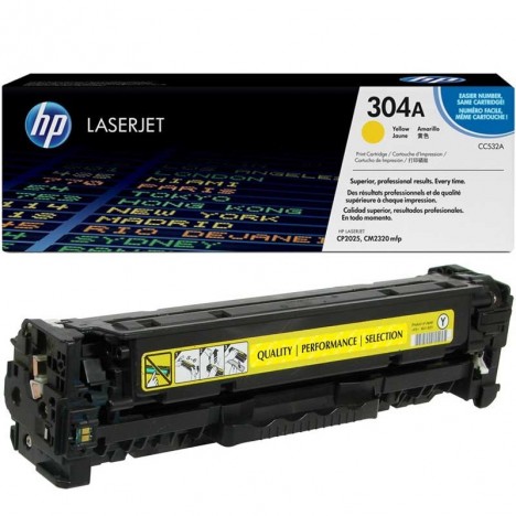 Toner Original LaserJet HP 304A - Jaune