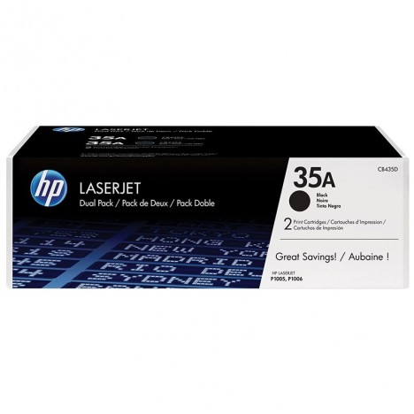 Pack de 2 Toners Original HP LaserJet CB435AD Pour HP 35A - Noir