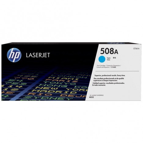 Toner Original HP LaserJet CF361A Pour HP 508A - Cyan