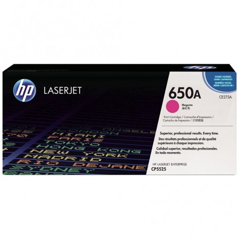 Toner Original HP LaserJet CE273A Pour HP 650A - Magenta