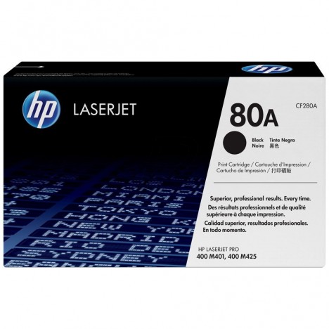 Toner Original HP LaserJet CF280A Pour HP 80A - Noir