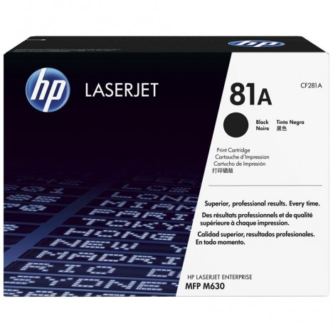 Toner Original HP LaserJet CF281A Pour HP 81A - Noir