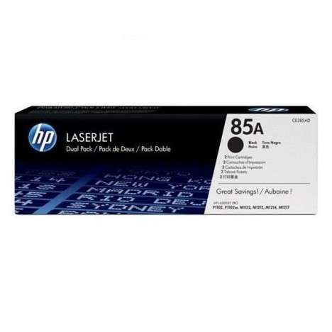 Pack de 2 Toners Original HP LaserJet CE285AD Pour HP 85A - Noir