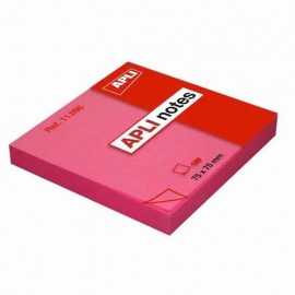 Bloc notes APLI 75x75 rose brillant 100 feuilles Bloc notes APLI 75x75 rose brillant 100 feuilles