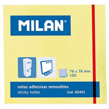 Notes Autocollantes MILAN 76x76 jaune 100 SHEETS