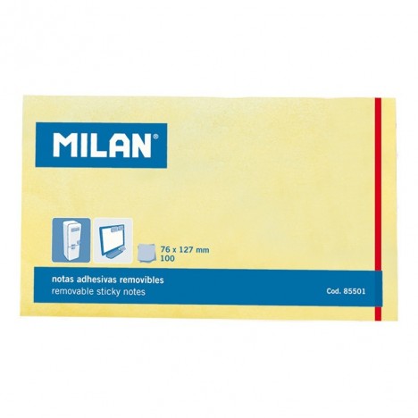 Notes Autocollantes MILAN 127x76 jaune 100 SHEETS