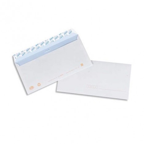 50 ENVELOPPES 110X220 AA BLANC 90G CARNET