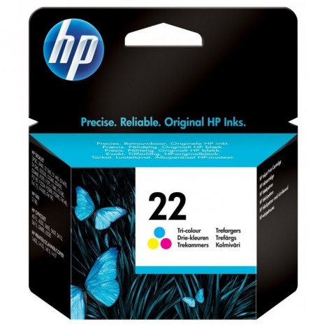 Cartouche jet d'encre HP original C9352AE pour HP 22 - 3 couleurs