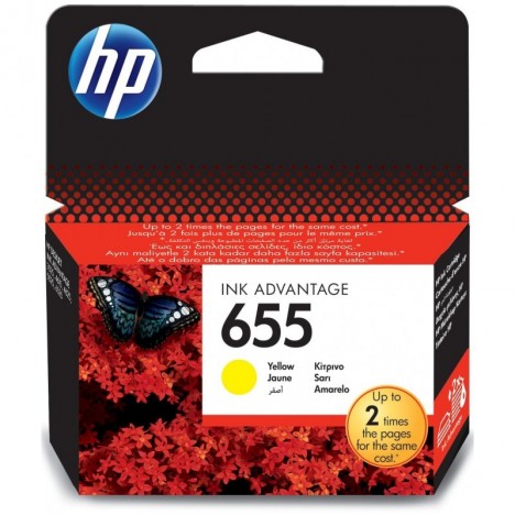 Cartouche jet d'encre HP Original CZ112AE pour HP 655 - Jaune