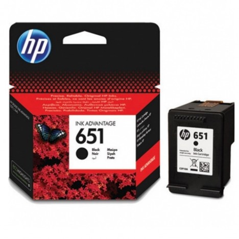 Cartouche d'encre HP Originale noir pour HP 651 (C2P10AE)