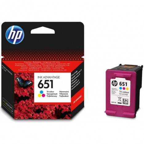 Cartouche d'encre HP Originale couleurs pour HP 651 (C2P11AE)