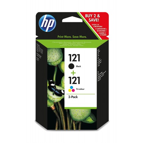 Pack de 2 cartouche jet d'encre HP original CN637HE pour HP 121 - Trois couleurs