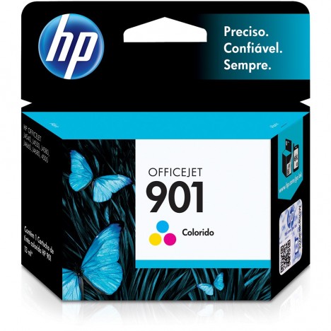 Cartouche jet d'encre HP original CC656AE pour HP 901 - Trois couleurs