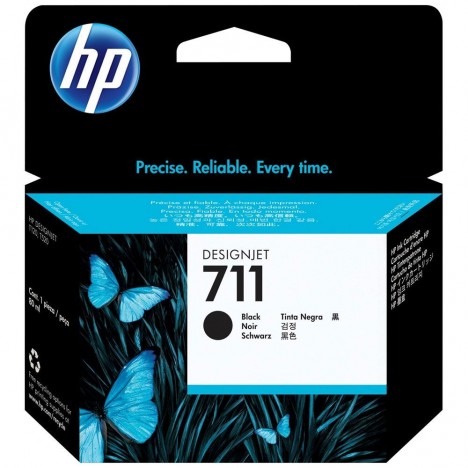 Cartouche jet d'encre HP original CZ133A pour Design Jet HP 711 - Noir