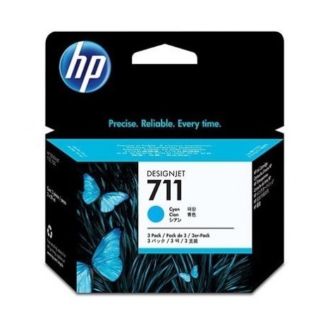 Cartouche jet d'encre HP original CZ134A pour Design Jet HP 711 - Cyan