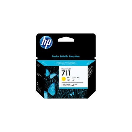 Cartouche jet d'encre HP original CZ136A pour Design Jet HP 711 - Jaune