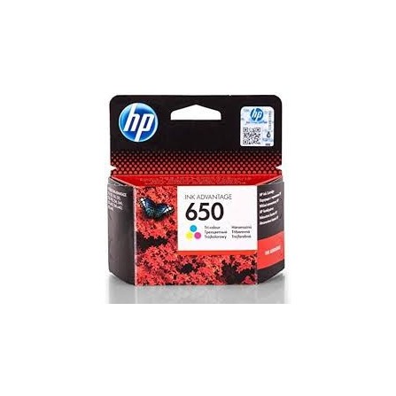 Cartouche jet d'encre HP original CZ102AE pour HP 650 - Couleurs