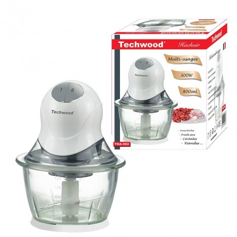 Mini Hachoir Multifonction TECHWOOD 300W 800 mL- Blanc (THA-082)