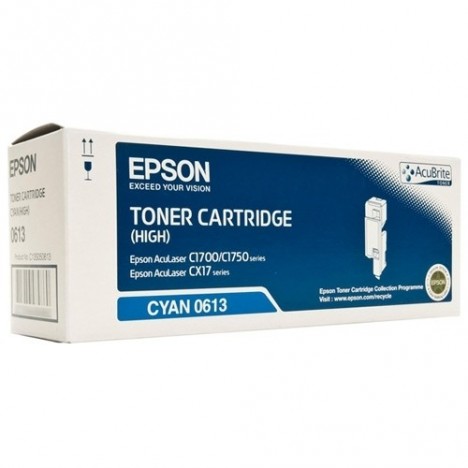 Toner Original EPSON C13S050671 pour AL-C1700/C1750/CX17 - Cyan