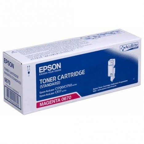 Toner Original EPSON C13S050670 pour AL-C1700/C1750/CX17 - Magenta