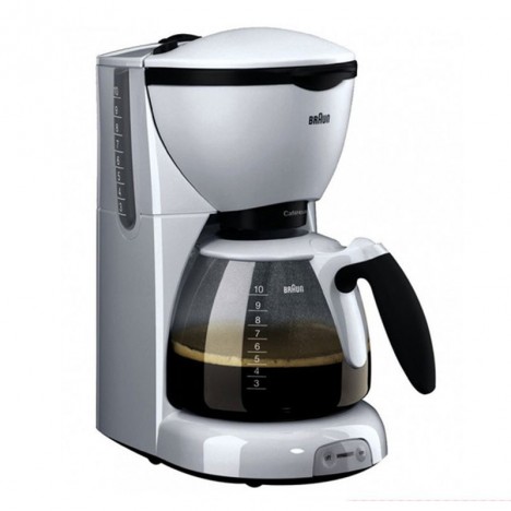 Cafetière BRAUN Pure Aroma Deluxe - 10 Tasses - 1100 Watt - Blanc (KF520/1) Cafetière BRAUN Pure Aroma Deluxe - 10 Tasses - 1100 Watt - Blanc (KF520/1)
