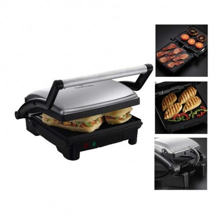 Appareil 3en1 RUSSELL HOBBS - Panini - Viande - Barbecue 1800W - Silver (17888-56) 2