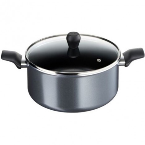 Faitout minute 24cm Tefal + couvercle - Gris (B3184602) Faitout minute 24cm Tefal + couvercle - Gris (B3184602)