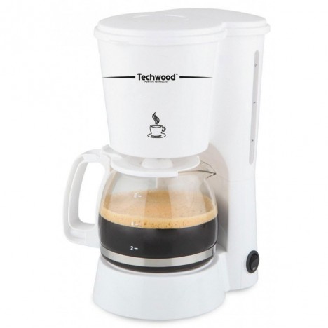 Cafetière électrique 6 tasses Techwood 650 Watt 0,75L - Blanc (TCA-682B)