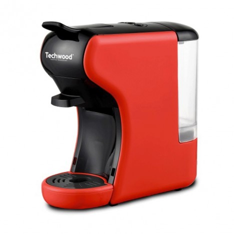Machine à café expresso 2en1 Techwood 1450 Watt 0,6L - Rouge (TCA-195N)