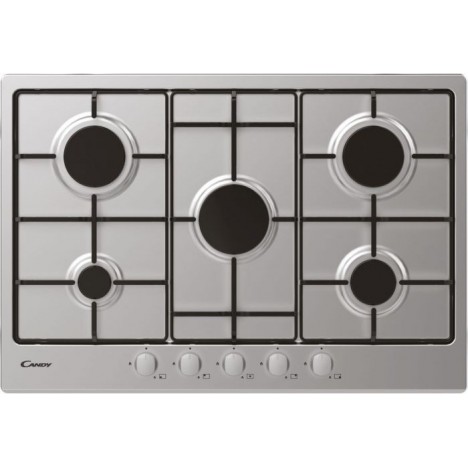 PLAQUE DE CUISSON CANDY à GAZ 5 FEUX INOX - (CHW7X)