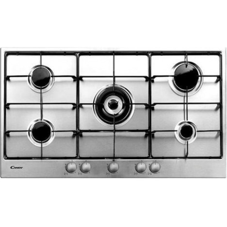 Plaque de cuisson CANDY 90 CM Inox 5 FEUX avec système de securite PG953/1SX